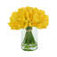White Tulips Arranged in Glass Vase-1235766615