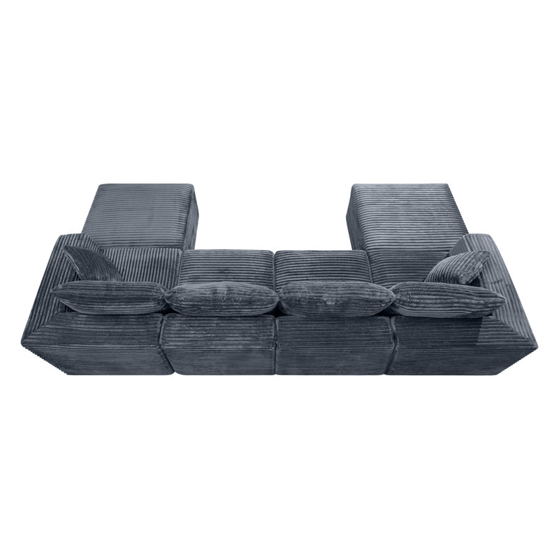 Canapé modulaire 133,2 po, Grey Corduroy