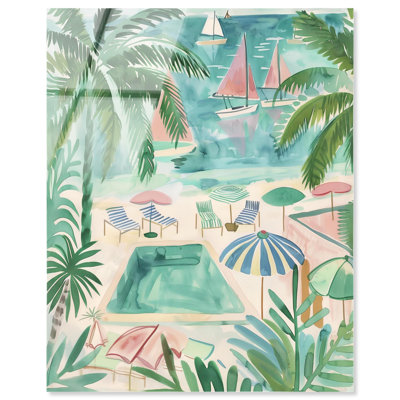 Décoration murale pour la salle de bain «By the Water» par Art Remedy, prêt à accrocher, 16 x 20