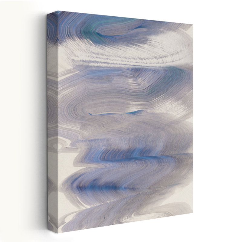 Tide In Motion II - peinture à l'huile abstraite, art de l'eau, H 24 po x l 16 po