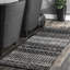 Tapis noir à motif marocain tissé à la machine Amandine-1789518593