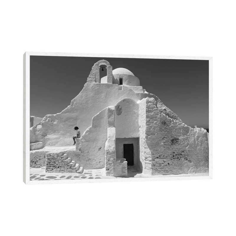 Paraportiani,Mykonos, Greece by Charles Cho - Floater Frame Gallery-Wrapped Canvas Giclée on Canvas, White