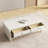 Devean Rectangular White Coffee Table With 2 Drawers