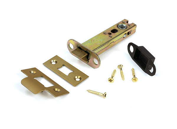 Polished Chrome 4" Heavy Duty Latch, Satin Brass