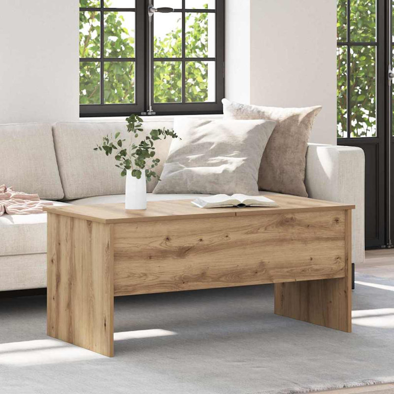 Coffee Table with Storage, Oak
