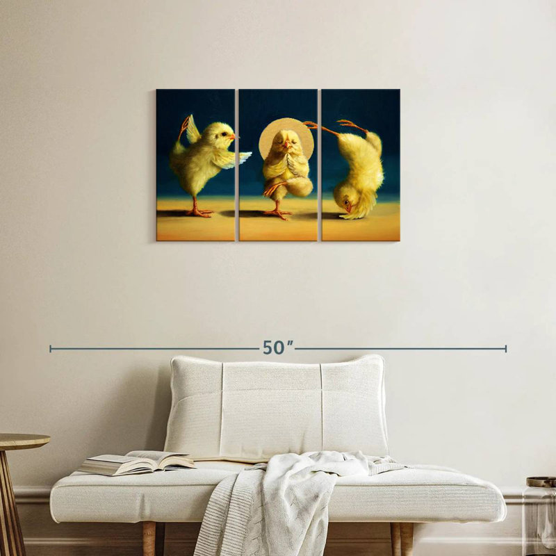 Ketti Yoga Chicks Three, 20" H x 33" W