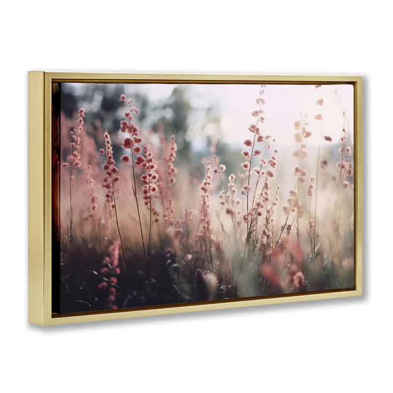 Sun Blanched Wild Botanicals, art mural encadré sur toile flottante, design par Lazar Studio, H 17 po x l 25 po