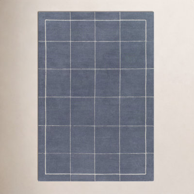 Mallory Hand-Tufted Blue Geometric Rug
