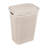  Slim Laundry Hamper, Clothes Basket, Lid, Linen Design, Plastic-1248325448