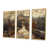 Toile avec cadre flottant or