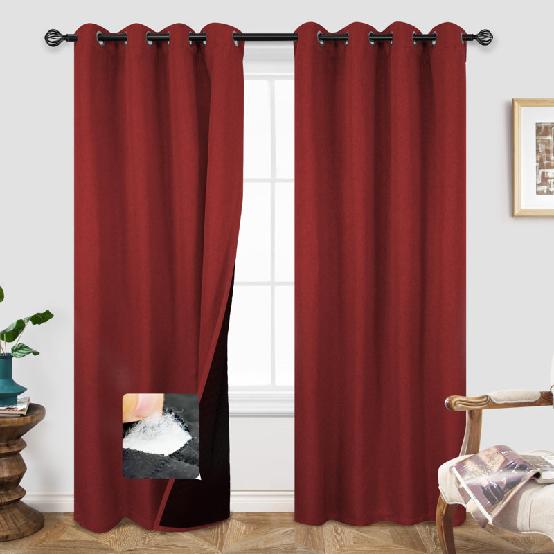 Rideau simple occultant et texturé Oakridge, L 52 po x L 84 po, Beige