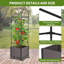 Lit de jardin surélevé, pot à fleurs avec treillis, jardinières à arrosage automatique pour plantes grimpantes-61703538