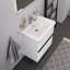 Évier de meuble-lavabo blanc D-Neo