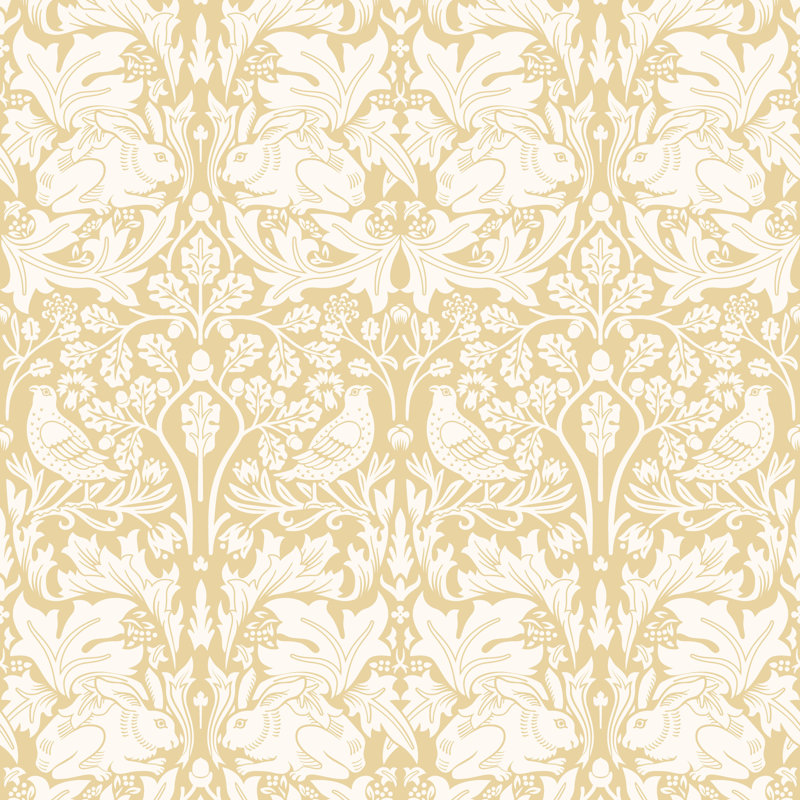 Padstow 10m x 50cm Matte Wallpaper Roll, Mustard