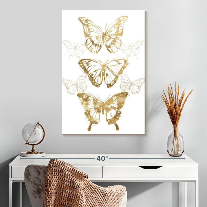 Brampt Gold Butterfly Contours II, H 30 po x l 20 po