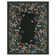  Floral Vintage Washable Black Area Rug with Non Slip Backing - Low Pile Durable Carpet for Living Room, Bedroom, Dining Room or Office Decor
