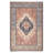 Shamus Traditional Distressed Medallion Flatweave Rust/Blue/Brown Rug-866469015
