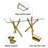 7-Piece Modern Glam Tempered Glass Dining Set with Gold X-Base and Faux Leather Cantilever Chairs-1676329456-1666340262