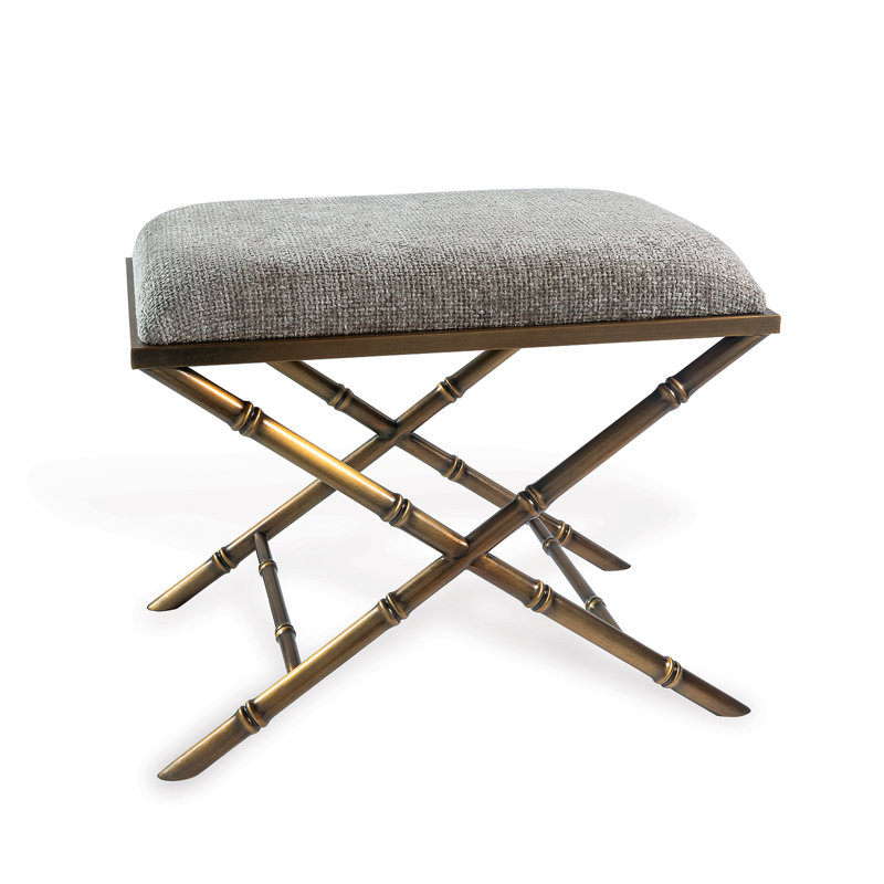 Banc taupe Lauderdale Benedict, Laiton vieilli