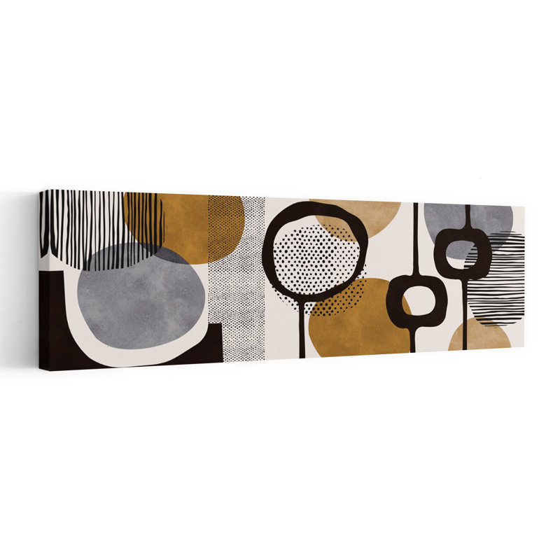 Art mural expressif contemporain abstrait expressif, H 16 po x l 48 po