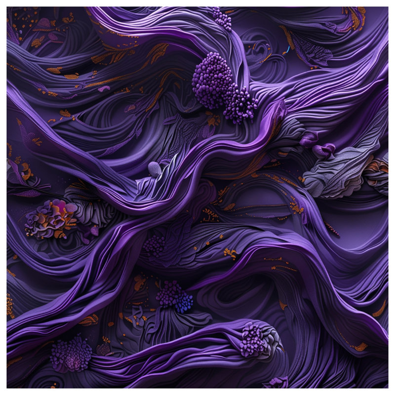 Tapis de bain complexe à tourbillons mauves, 34in W x 21in L