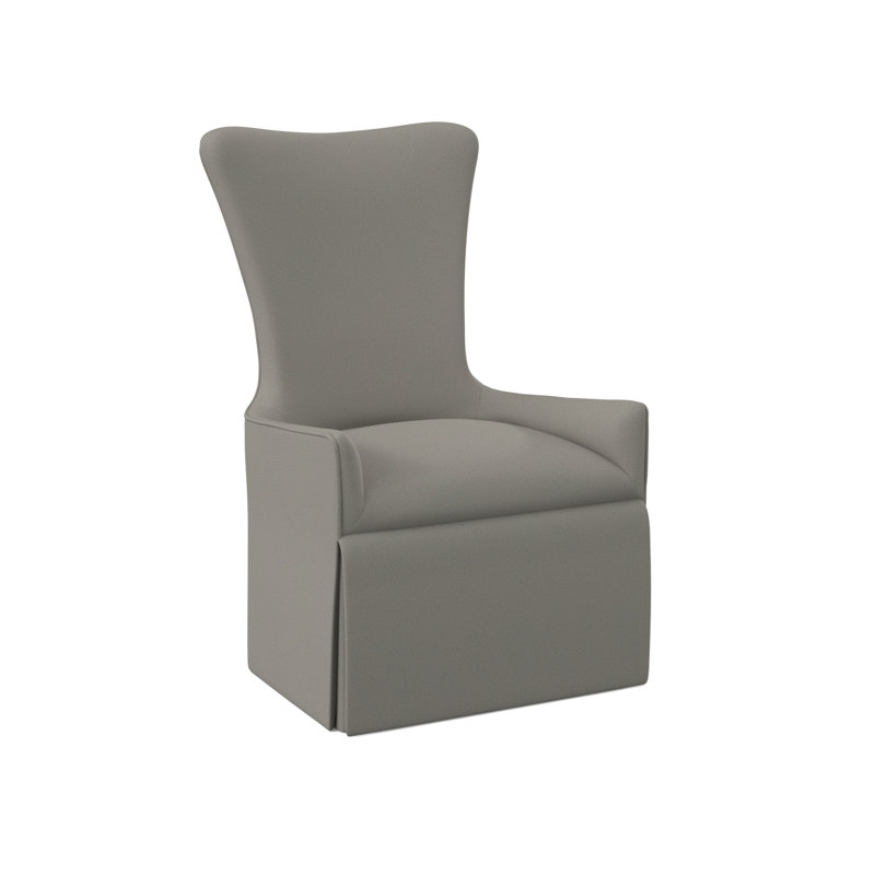 Chaise d'hôte Providence - à jupe, Espresso, 100 % polyester ivoire pétillant