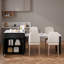 Îlot de cuisine avec table de salle à manger extensible, prise de courant, 2 tiroirs, 2 tablettes ouvertes latérales et rangement double-1446627222
