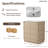 30" Freestanding Bathroom Vanity with Ceramic Sink, Rounded Corners & Handle-Free Design-116159711
