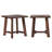  2-Pack Modern Farmhouse Rustic Solid Wood Square Side Tables-104443606