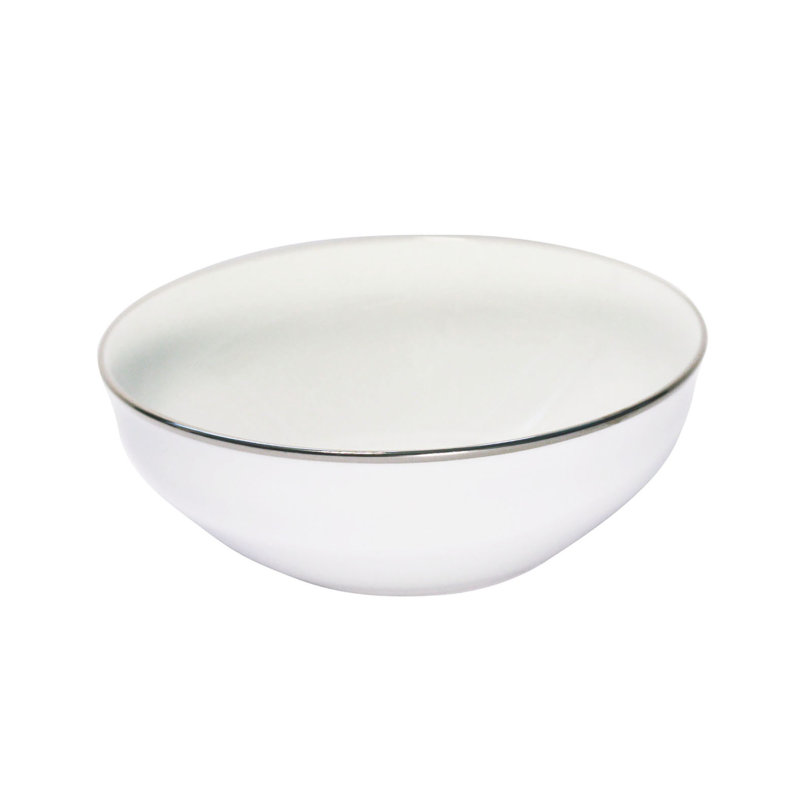 Orsay Porcelain Salad Bowl, Platinum