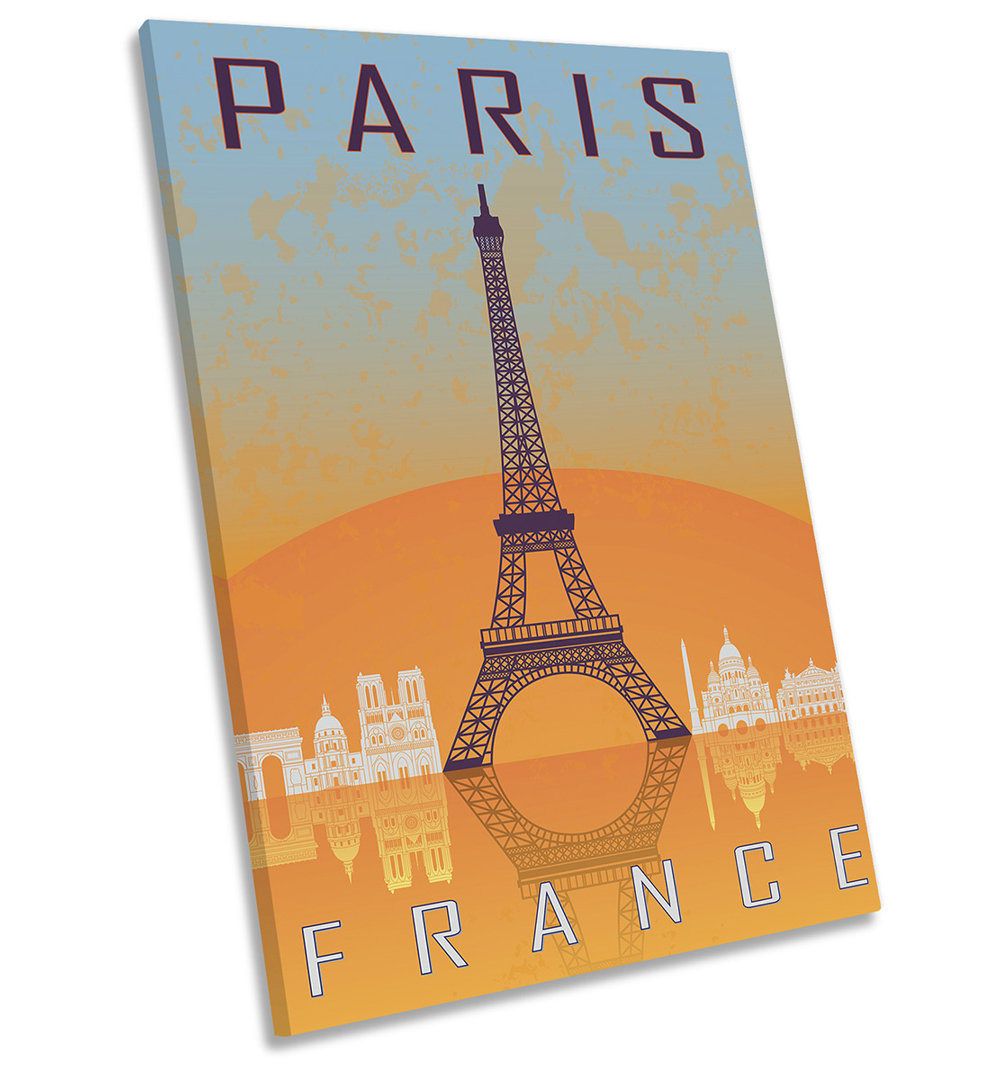 Paris Eiffel Tower - Wrapped Canvas Graphic Art