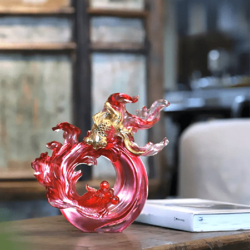 LIULI Crystal, Goldfish Sculpture | In Fulfillment