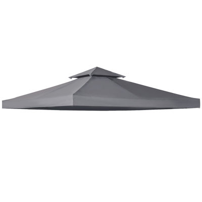 Outdoor Gazebo 9.8' X Replacement Canopy, 2, Dark Gray, Block Top, , Gray For Outdoors
