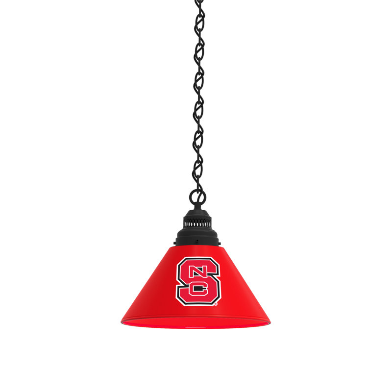 1 - Light Single Pendant, Black, North Carolina State Wolfpack