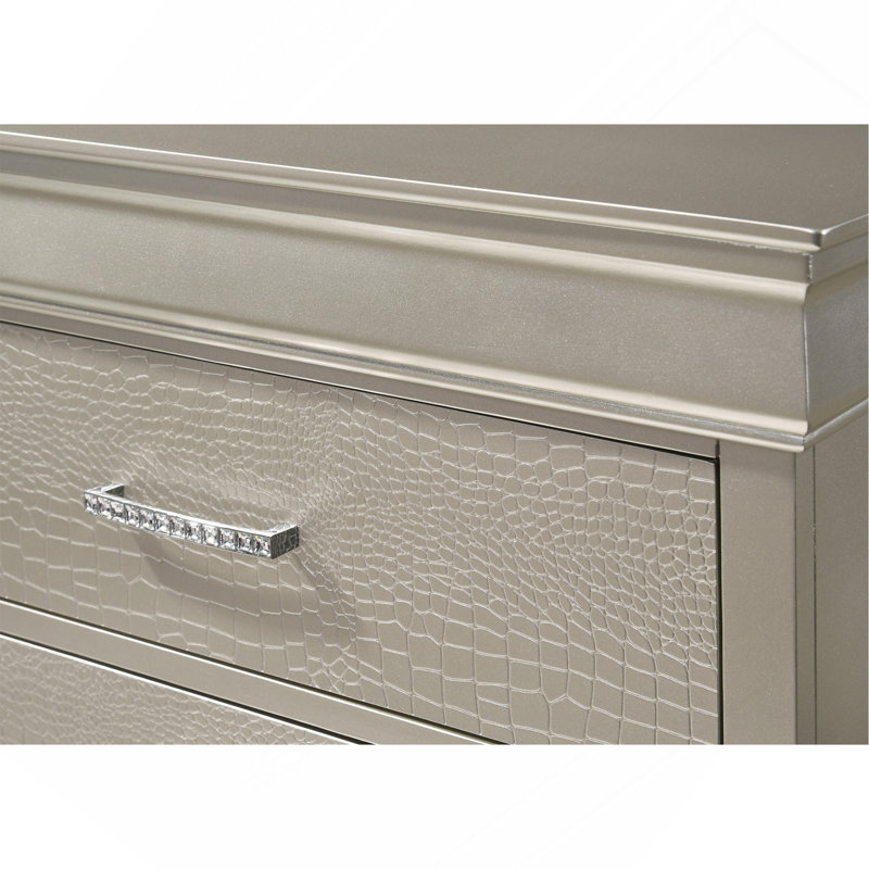 Mobilier de chambre à coucher 5 tiroirs 5 pièces, Beige