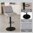 Swivel Bar Stools With Adjustable Height (35.03-43.7 Inches), Backrest, And Soft Knit Fabric - Ideal For Kitchen Island, Bar Counter, Dining Room(Set Of 2)-62781685