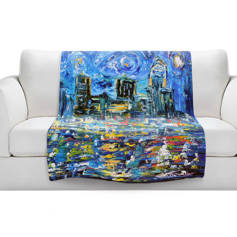 Couverture sherpa douce starry night, l 51 po x L 60 po