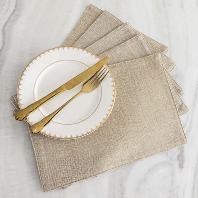 Ensemble de 4 napperons de table de salle à manger résistants à la chaleur