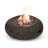 Round Stone Propane Smokeless Fire Pit with Lid