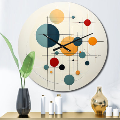 Distant Galaxies Midcentury Elegant Retro I Metal Wall Clock