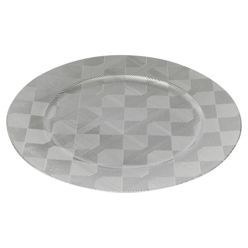 Aemtenan Plastic / Acrylic Charger, Silver