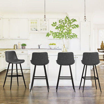 Rasnick Upholstered Counter Stool with Metal Frame