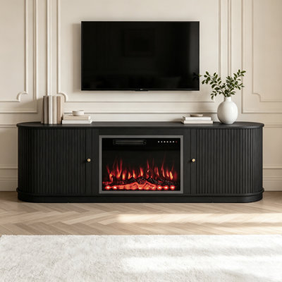 Mid-Century Modern Tv Stand With Fireplace