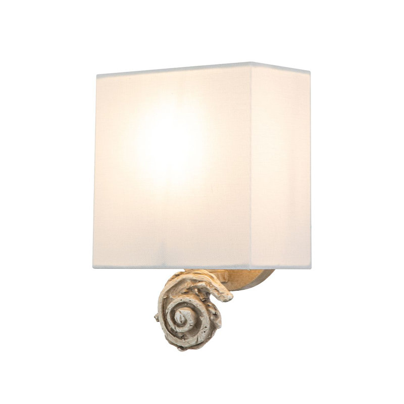 Swirl Small Armed Sconce, Bone White