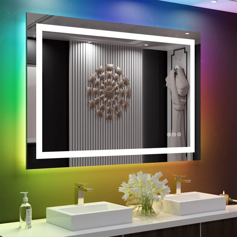 Miroir de salle de bain Lunara, 32" x 48", Rectangulaire