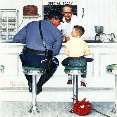 Norman Rockwell - Wrapped Canvas Painting