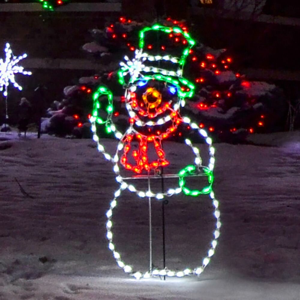 Brite Ideas Snowman LED Lighted Display | Wayfair