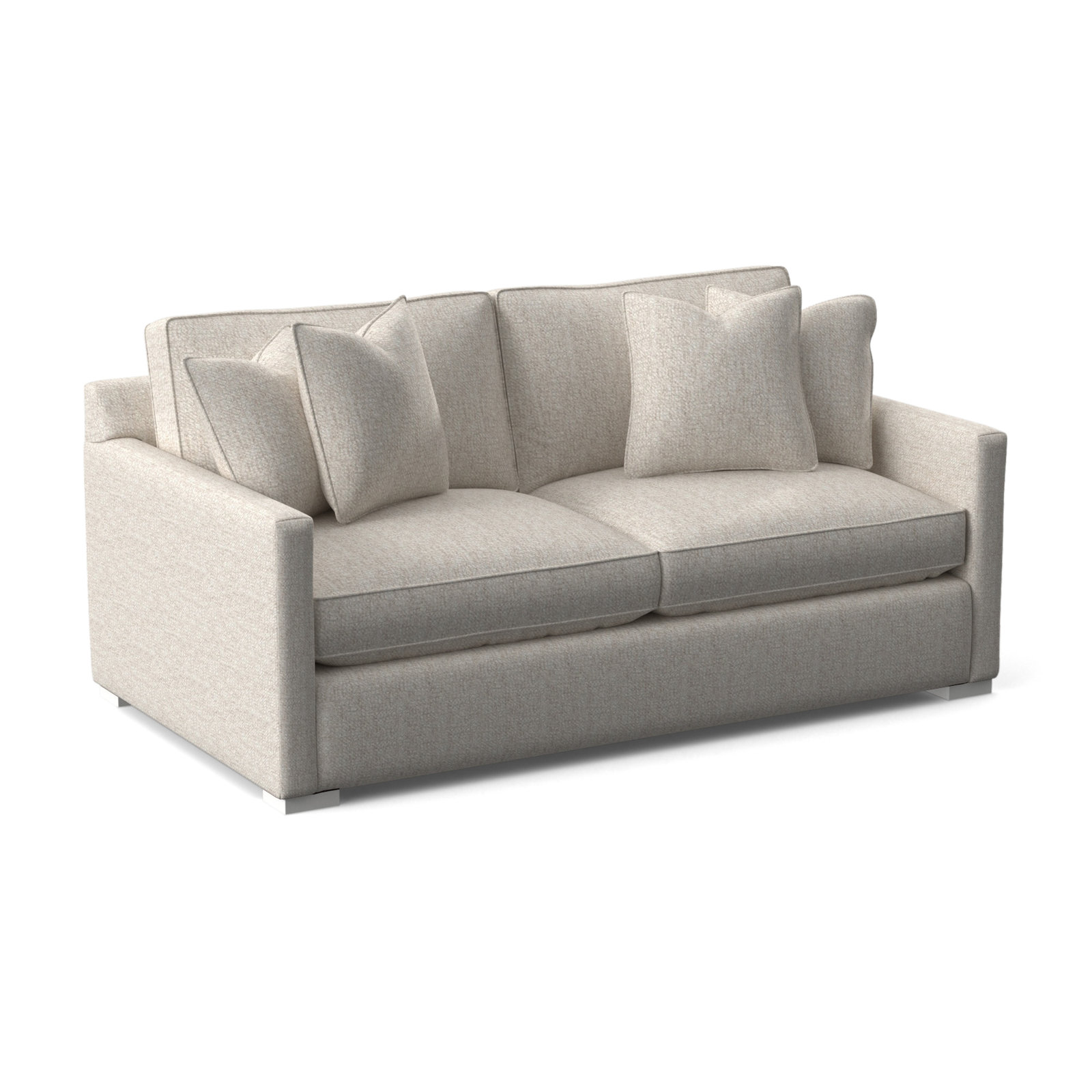 Bel-Air 79'' Upholstered Sofa, Snow Crypton Performance; 0884-91, Frost White