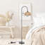 Lampe sur pied en rotin arqué 62 po Aarzo-1085877870