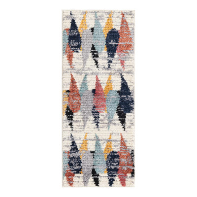 Fidelia Abstract Pink/Blue/Yellow Area Rug